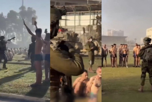 Israel Kembali Tangkap Warga Sipil Gaza, Ditelanjangi dan Dikumpulkan di Stadion Sepakbola