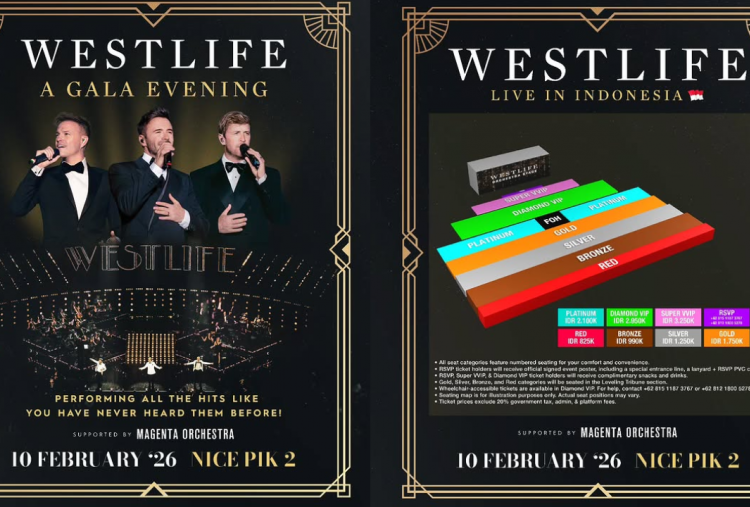 Daftar Harga Tiket Konser Orkestra Westlife di Jakarta 2026, Mulai Rp825 Ribu
