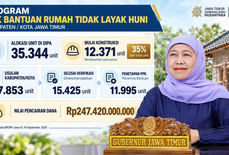 Khofifah Percepat Program Bedah Rumah di Jatim