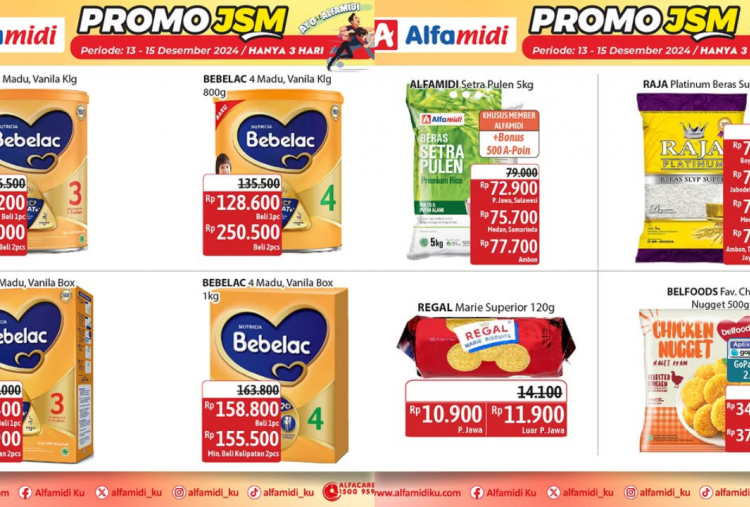 Katalog Promo Alfamidi JSM Terbaru 13-15 Desember 2024, Belanja Murah di Akhir Pekan