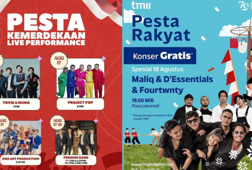 8 Rekomendasi Konser Gratis di Jakarta Spesial Hari Kemerdekaan RI 16-18 Agustus 2024, Ada Maliq D'Essentials, Kahitna dan Lyodra