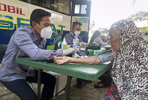 Hadir di Desa Belo Laut, Mobil Sehat PT Timah Tbk Dekatkan Pelayanan Kesehatan Bagi Warga