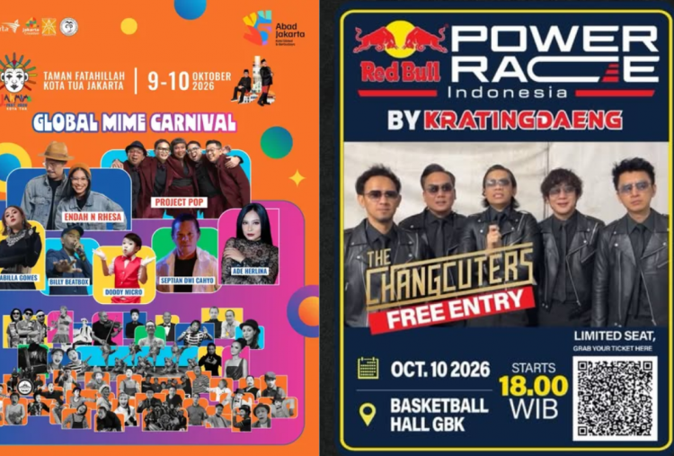 10 Konser Gratis Jabodetabek 9-11 Oktober 2026, Malam Mingguan Bareng The Changcuters hingga Project Pop!