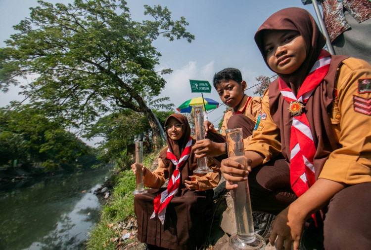 Pencemaran Kali Tebu 14 Kali Lipat Ambang Batas, SMPN 58 Surabaya Gandeng ECOTON