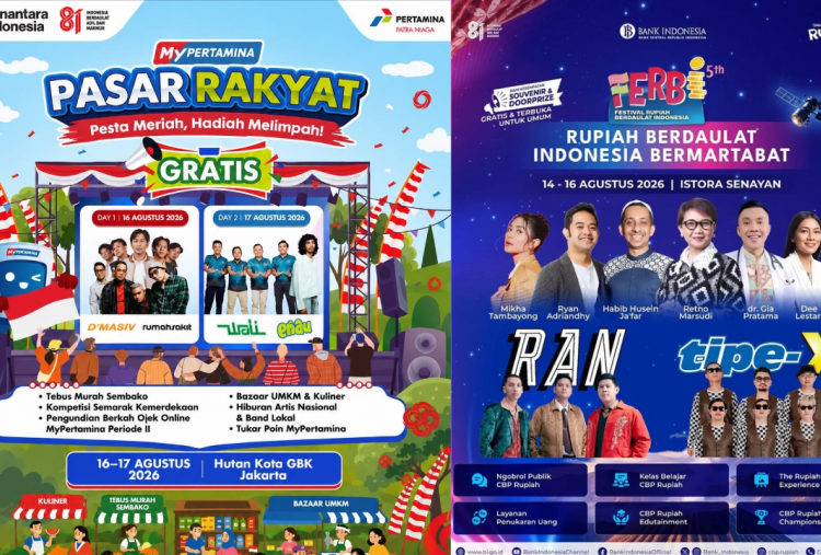5 Konser Gratis di Jabodetabek Spesial HUT RI 14-16 Agustus 2026, Ada RAN, D'Masiv hingga tipe-X