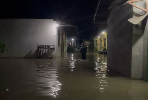 Sungai Enim Meluap Ratusan Rumah Terendam Banjir 
