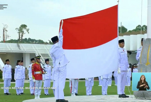 Upacara Detik-Detik Proklamasi Pertama di IKN, Jokowi Kenakan Pakaian Adat Kutai Kartanegara 