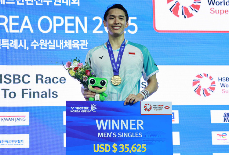  Jonatan Christie Juara Korea Open 2025, Akhiri Puasa Gelar 1,5 Tahun!