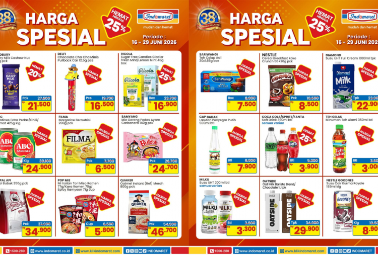 Promo Indomaret Terbaru Hari ini 27 Juni 2026, Diskon Cadbury Dairy Milk Cashew Cuma Rp20 Ribuan 