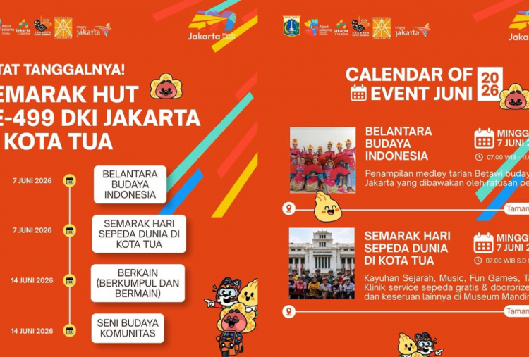 4 Event HUT ke-499 Jakarta di Kota Tua, Pertunjukkan Seni hingga Bermain Permainan Tradisional