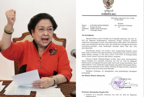 Beredar Surat Gubernur Bali Kumpulkan Para Bupati Atas “Arahan” Megawati, Berembuk Soal Tingkah Turis Bali 