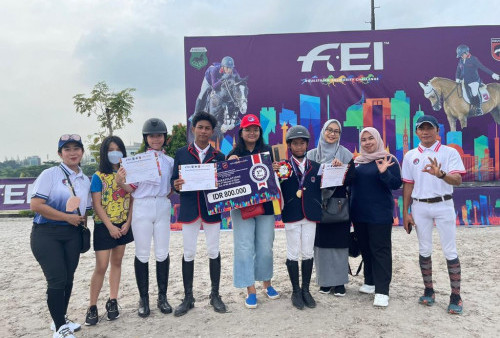 Tim Atlet Berkuda 3D Stable Sumsel Raih Medali di Kejuaraan Equestrian Solidarity Challange Jumping Series 2 