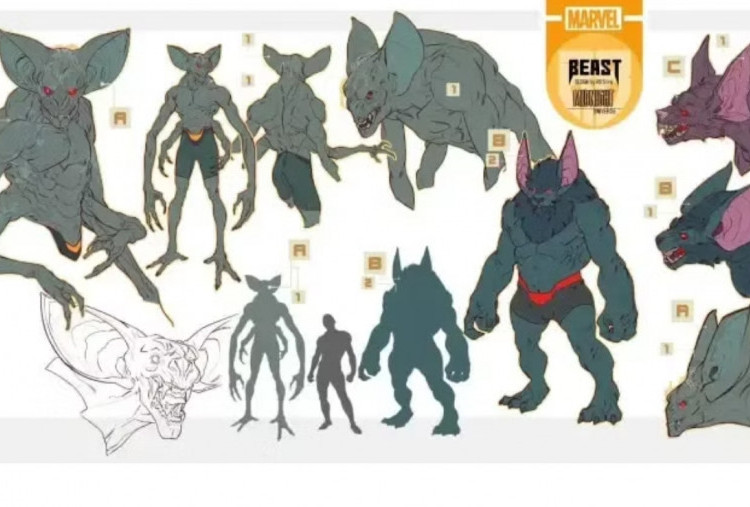 Marvel Ungkap Desain Beast Terbaru di Midnight X-Men, Berubah Jadi Kelelawar Biru