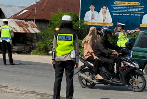 Antisipasi Macet, Polisi Uji Coba Jalur Lintas Timur Pasar Indralaya