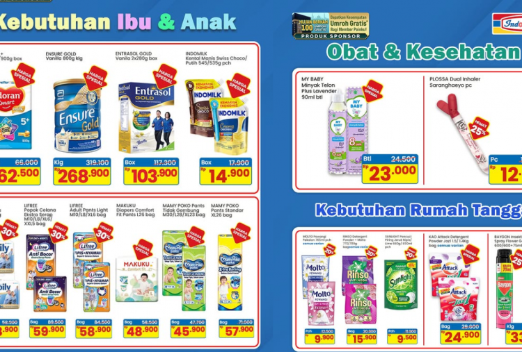 Promo Indomaret Hari Ini Terbaru 12 April 2026, Beli Sunlight Pencuci Piring Rp9.500