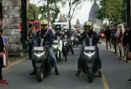 Kick Off Maxi Yamaha Day 2024, Ribuan Bikers Bersama Komeng dan Adul Meriahkan Candi Prambanan