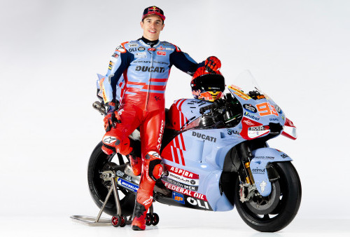 Gresini Racing memperkenalkan Marc Marquez bersamaan dengan livery baru untuk MotoGP 2024