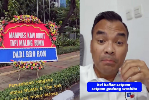 Dirut Waskita Karya Ditangkap, Bos Kontraktor 'Bro Ron' Kirim Karangan Bunga, 'Mampoes Kau Dirut!'