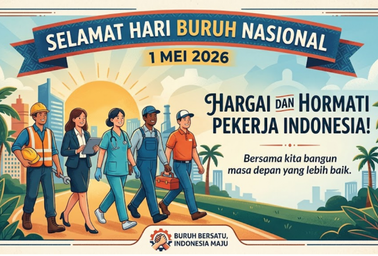 50 Kartu Ucapan Hari Buruh 2026 Inspiratif dan Memotivasi, Cocok Share di Facebook, IG, dan WA