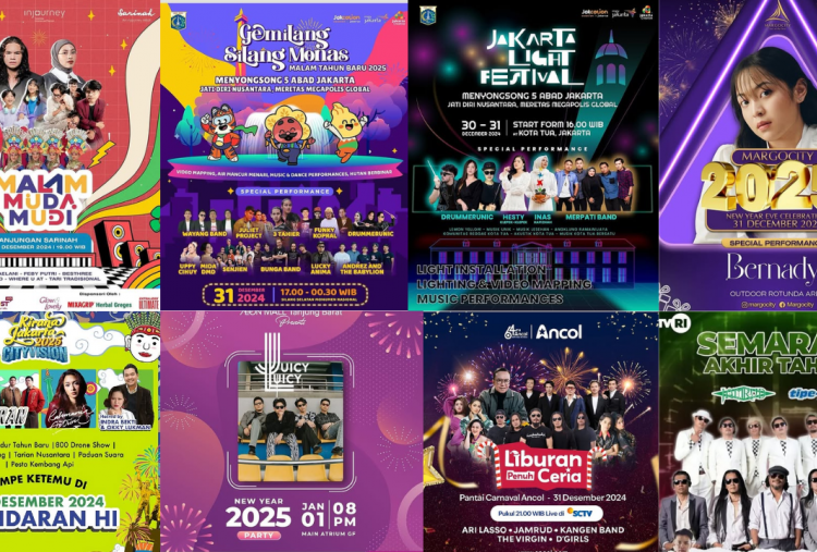 12 Konser Gratis di Jabodetabek Spesial Malam Tahun Baru 2025, Ada Pesta Kembang Api!