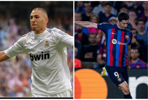 Real Madrid Vs Barcelona: Edisi Pertama Duel Penyerang Tajam Benzema dan Lewandowski 