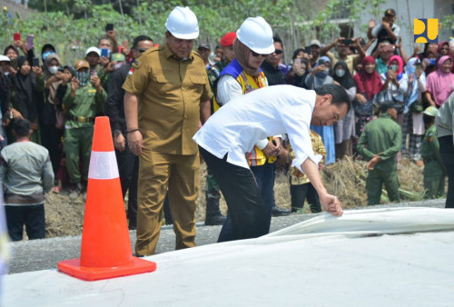 Jokowi Tinjau Inpres Jalan Daerah di Lampung, Progres Sudah Mencapai 60 Persen