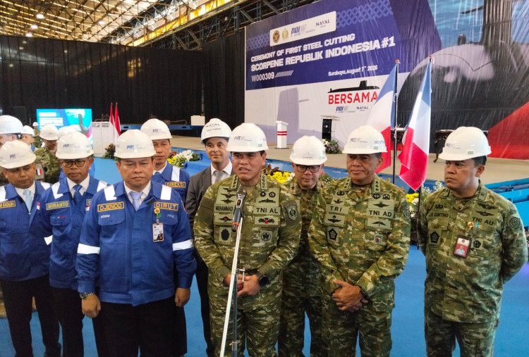 Pembangunan Kapal Selam Scorpene Resmi Dimulai, PT PAL Lakukan First Steel Cutting