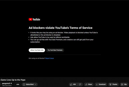 Warning! Youtube Tebar Ancaman bagi Pengguna Ad-Block, Tak Bisa Nonton Jika Ketahuan