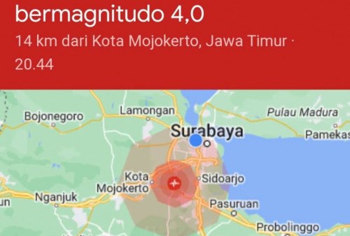 ﻿Gempa 'Misterius' Guncang Surabaya, Asalnya dari Mojosari