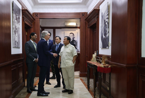 Usai dari Istana Negara, Tony Blair Kunjungi Kantor Kemnhan Untuk Ucapkan Selamat Pada Prabowo
