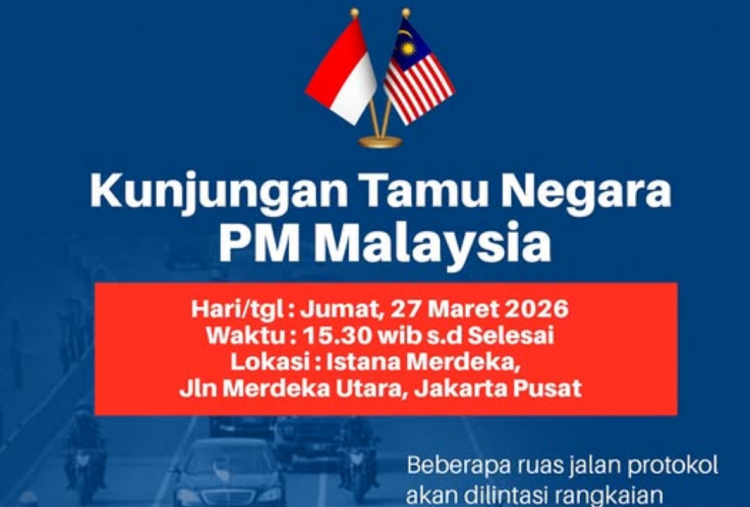 PM Malaysia Anwar Ibrahim Temui Prabowo Bahas Perang AS-Israel vs Iran, 6 Ruas Jalan Bakal Ditutup