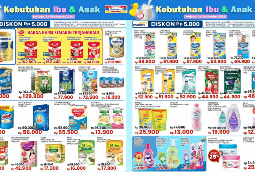 Katalog Promo Indomaret Hari ini 10 Oktober 2024, Aneka Susu Bayi dan Balita Banyak Potongan Harga! 