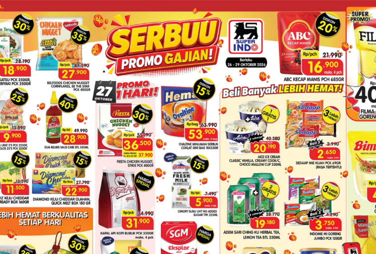 Katalog Promo Superindo Weekday 26-29 Oktober 2026, Akhir Bulan Diskon ABC Kecap Rp16.900