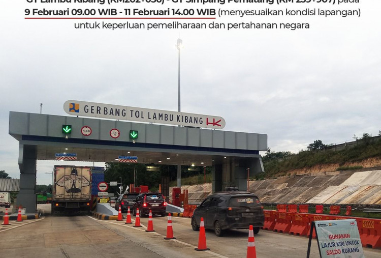 Rencana Tentatif Penutupan Sementara Ruas Jalan Tol Terbanggi Besar-Pematang Panggang-Kayu Agung