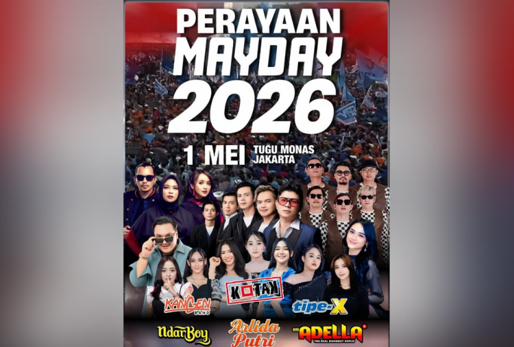 Konser Gratis May Day Siap Guncang Monas 1 Mei 2026, Dimeriahkan Ndarboy Genk hingga Kotak!