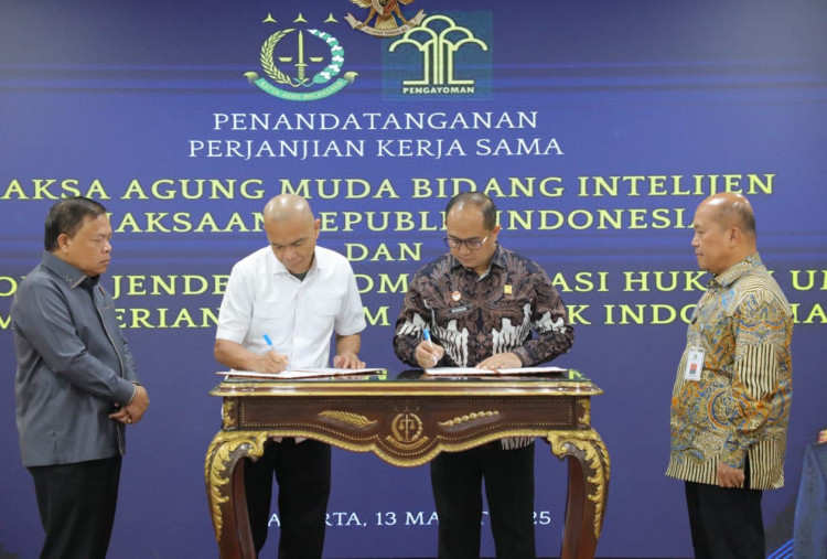 Jam Intel dan Ditjen AHU Lakukan Penandatanganan Perjanjian Kerja Sama