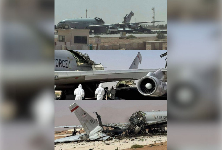 Potret Pesawat 'Pengintai' AWACS E-3 AS Hancur Terkena Serangan Iran di Saudi, Ahli Perang: Celah Bagi Musuh