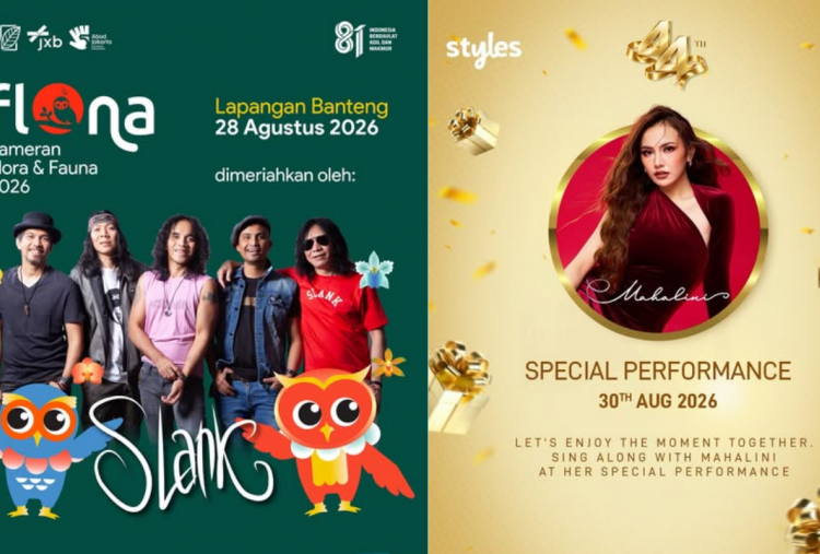 13 Konser Gratis Jabodetabek 28-30 Agustus 2026, Siap-siap Sing Along Bareng Slank, Rossa dan Mahalini!