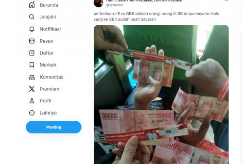 Heboh! Pendukung Prabowo-Gibran Pamer Uang Pecahan Rp 100 Ribu dengan Gelang Khusus PSI