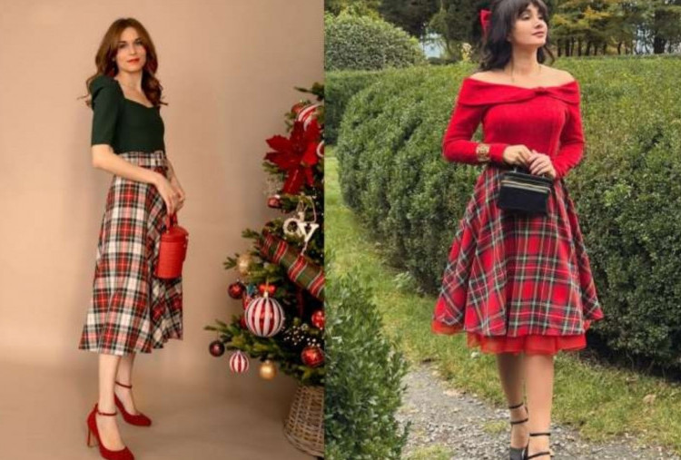 Tren Busana Natal 2025: Dominasi Tartan, Maroon Elegan, dan Sentuhan Glam