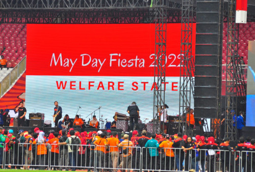Govinda dan Jamrud Hibur Demonstran di May Day Fiesta 2022, Buruh Makin Semangat Suarakan Aspirasi