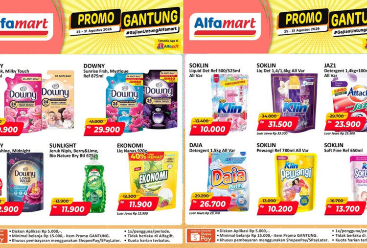 Promo JSM Alfamart Terbaru Hari Ini 30 Agustus 2026, Soklin Pewangi hanya Rp10 Ribuan