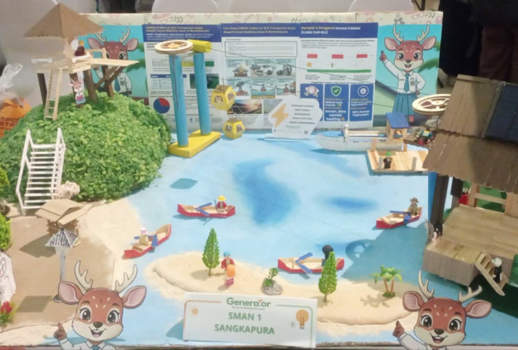 Cable Car Panel Surya Antar SMAN 1 Sangkapura Juarai Inovasi Dekarbonisasi Remaja Jatim