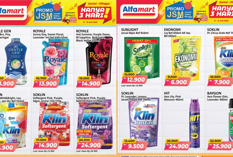 Promo JSM Alfamart Terbaru Hari Ini 13 Juli 2025, Belanja Sabun Ekonomi hanya Rp6 Ribuan!