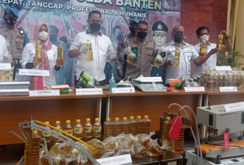 Polda Banten Bongkar Mafia Minyak Goreng Curah di Serang, Modusnya Begini 