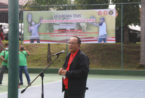 Peringati Dies Natalis ke-59 Unja, Rektor Buka Kejuaraan Tenis Lapangan