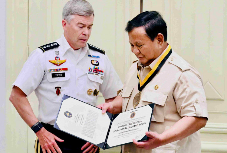 Prabowo Terima Medali Kehormatan U.S. Special Operations Command atas Dedikasi Kepemimpinannya