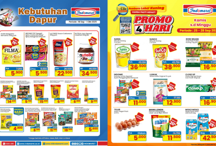 Katalog Promo JSM Indomaret Terbaru 26-28 September 2025, Harga Minyak Goreng-Gula Pasir Mulai Rp16 Ribu