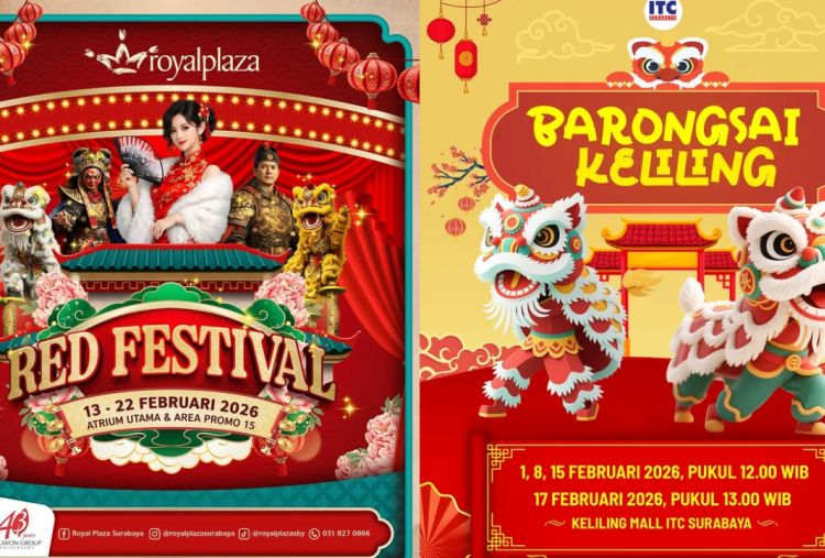 5 Lokasi Nonton Barongsai di Surabaya Rayakan Imlek 2026 Bersama Keluarga, Gratis Jangan sampai Ketinggalan!