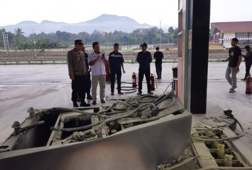 SPBU Rest Area Tol Lampung Terbakar